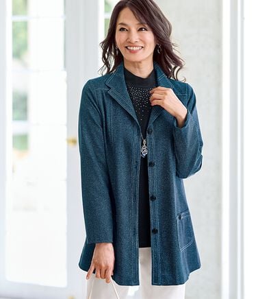 BELLUNA（ベルーナ）の「《これだけで「ちゃんとしてる」が叶う》デニム調プリントアンサンブル（その他ジャケット）」