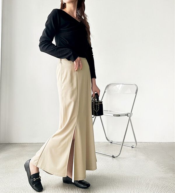 GeeRA（ジーラ）の「スリットマーメイドフレアスカート（ロングスカート）」｜詳細画像