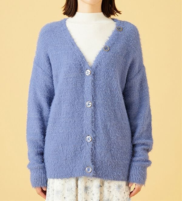 BELLUNA（ベルーナ）の「上品見え！ふんわりシャギーカーディガン（ニットカーディガン）」｜詳細画像
