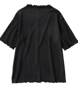 Viola e Viola（ヴィオラ エ ヴィオラ）の「ふくれジャカードシアープルオーバー（カットソー）」｜ブラック