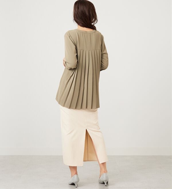 BELLUNA（ベルーナ）の「【新色追加】機能付！バックプリーツチュニック（チュニック）」｜詳細画像
