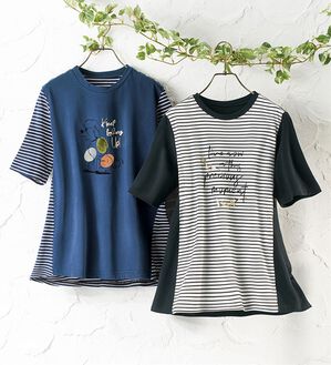 ルフラン（ルフラン）の「【２色組】フロッキーが可愛い！デザインプルオーバー（カットソー）」｜詳細画像