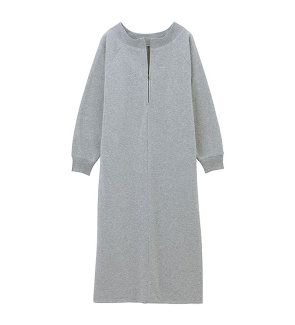 RANAN（ラナン）の「裏起毛ハーフジップワンピース（ロングワンピース）」｜詳細画像