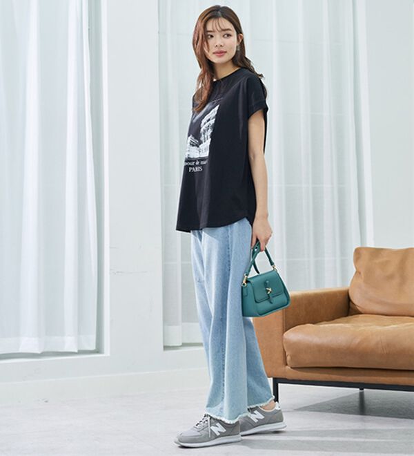 BELLUNA（ベルーナ）の「ひんやリッチコットン大人のゆったりドルマンＴシャツ（カットソー）」｜詳細画像