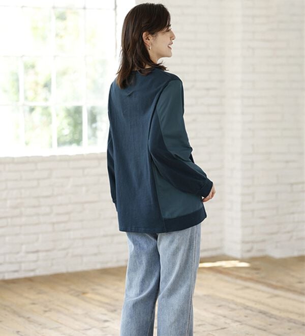 ルフラン（ルフラン）の「毎日が素敵。異素材使いプルオーバー（カットソー）」｜詳細画像