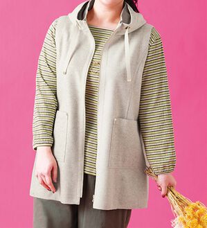 ルフラン（ルフラン）の「すっきり見え！柔らかストレッチベスト（ベスト）」｜ベージュ