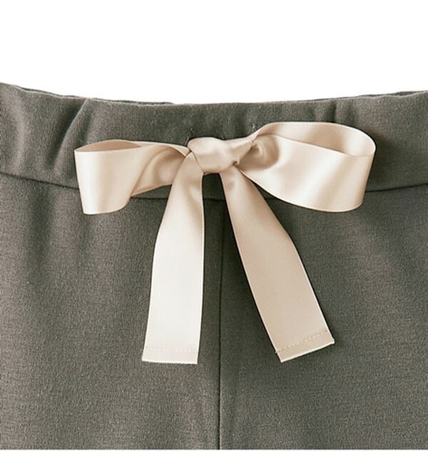 YU'NOW（ユナウ）の「【上下２点セット】裏起毛リボンパーカー＆ショートパンツ（パジャマ・ルームウェア）」｜詳細画像