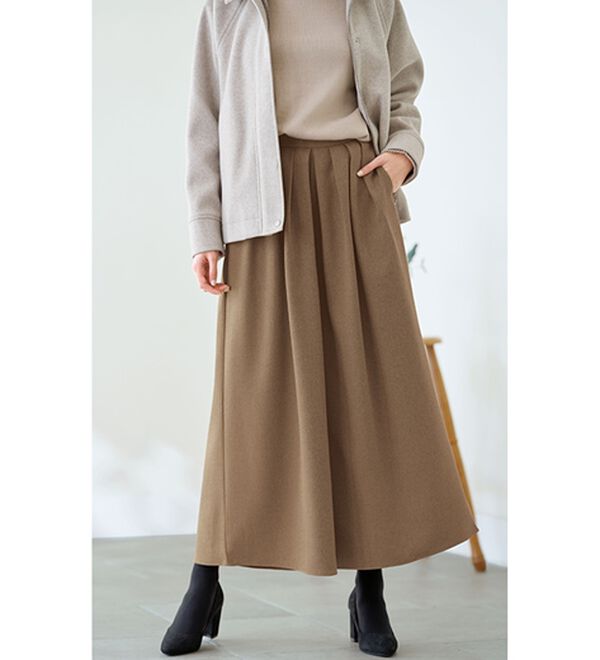 BELLUNA（ベルーナ）の「タックデザインスカーチョ（フルレングスパンツ）」｜詳細画像