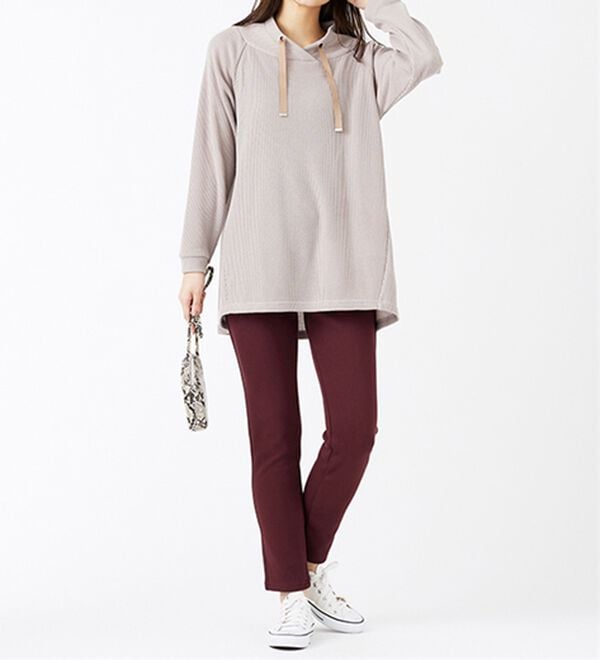 BELLUNA（ベルーナ）の「裏ベロアストレッチ素材レギンスパンツ（フルレングスパンツ）」｜詳細画像