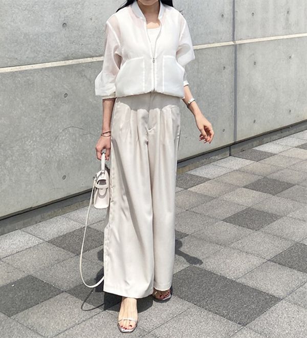 GeeRA（ジーラ）の「３タックワイドパンツ（フルレングスパンツ）」｜詳細画像