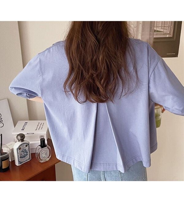 GeeRA（ジーラ）の「綿混素材クロップドＴシャツ（Tシャツ）」｜詳細画像