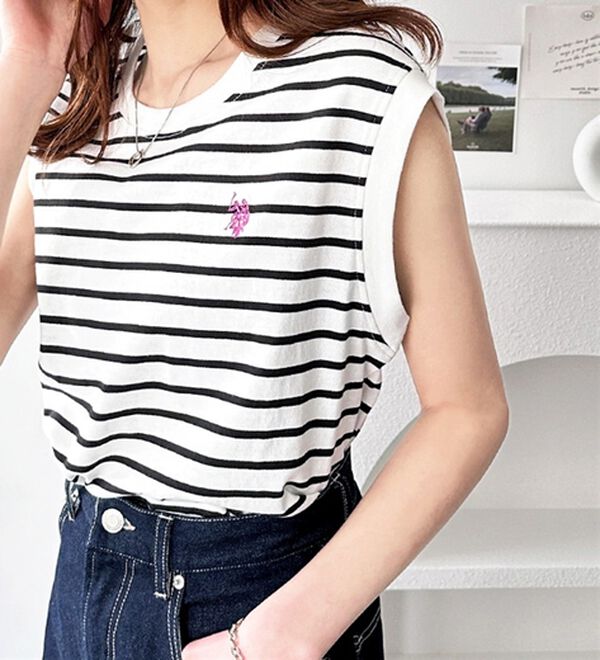 GeeRA（ジーラ）の「【Ｕ．Ｓ．　ＰＯＬＯ　ＡＳＳＮ．】ノースリＴシャツ（タンクトップ・キャミソール）」｜詳細画像