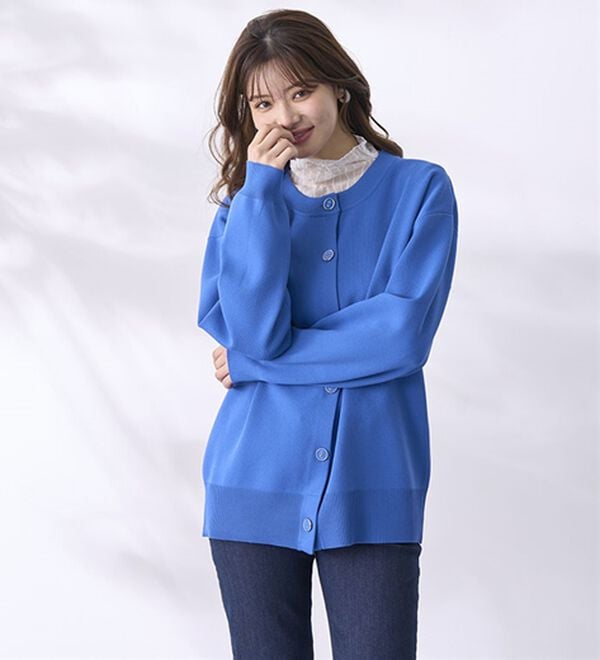 BELLUNA（ベルーナ）の「波柄立体ジャカードシアーインナー（カットソー）」｜詳細画像