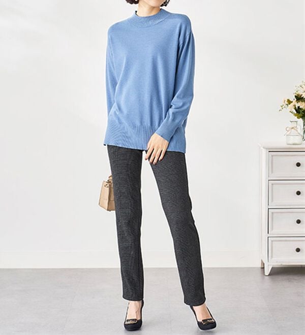 BELLUNA（ベルーナ）の「【あったか仕様♪】すっきり見え！裏ファーパンツ（フルレングスパンツ）」｜詳細画像