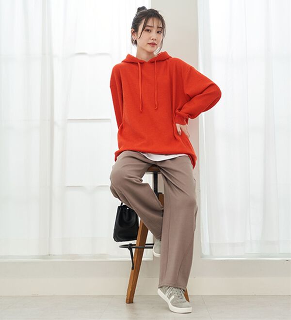 BELLUNA（ベルーナ）の「シュッと体型カバー　ジャストフィットバレルパンツ（フルレングスパンツ）」｜詳細画像