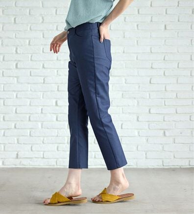 BELLUNA（ベルーナ）の「 【接触冷感】【選べる2丈】サラリ裏メッシュ美脚アンクルパンツ（フルレングスパンツ）」