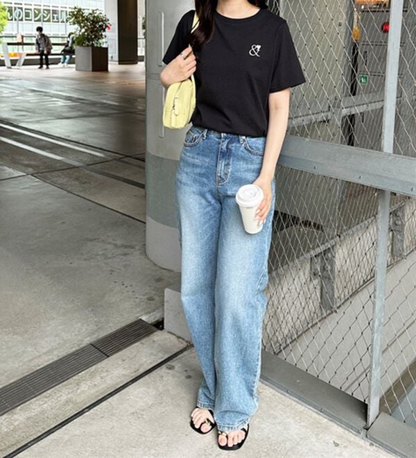 GeeRA（ジーラ）の「アンドハート刺しゅうＴシャツ（Tシャツ）」｜詳細画像