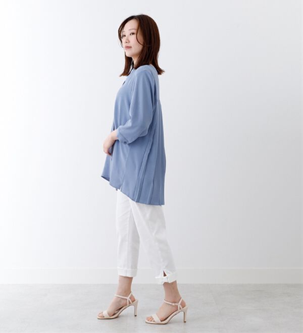 BELLUNA（ベルーナ）の「【新色追加】機能付！バックプリーツチュニック（チュニック）」｜詳細画像