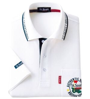 「新デザイン半袖ブランドポロシャツ（メンズポロシャツ）」｜ホワイト