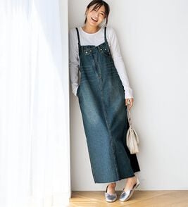 BELLUNA（ベルーナ）の「【ＰＯＬＯ　ＢＣＳ】綿１００％デニムジャンパースカート（その他ワンピース）」