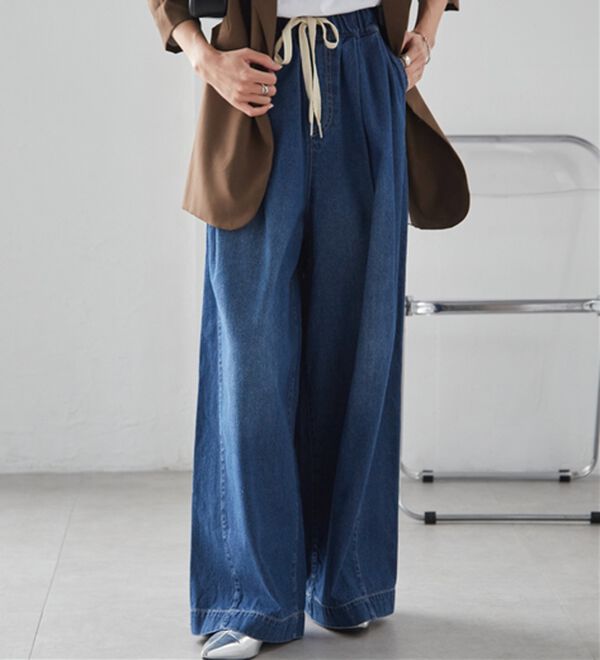 RANAN（ラナン）の「2タックワイドイージーデニムパンツ（フルレングスパンツ）」｜詳細画像