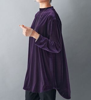 BELLUNA（ベルーナ）の「ベロア素材裾ラウンドチュニック（チュニック）」｜詳細画像