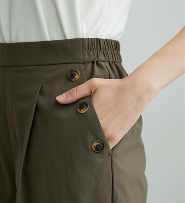 BELLUNA（ベルーナ）の「【ヨコストレッチ・紫外線カット・選べる2丈】サラもちライト快適ワイドパンツ（ワイドパンツ・ガウチョ）」｜詳細画像