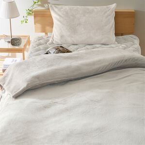 iellio（イエリオ）の「毛布にもなる両面フランネル掛布団カバー＜あったか・肌ざわり＞（掛布団カバー）」｜グレー