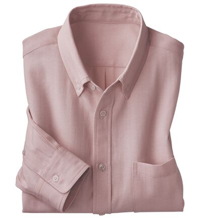 「シンプル＆プラス　お手入れ簡単オックスフォードシャツ（メンズシャツ）」