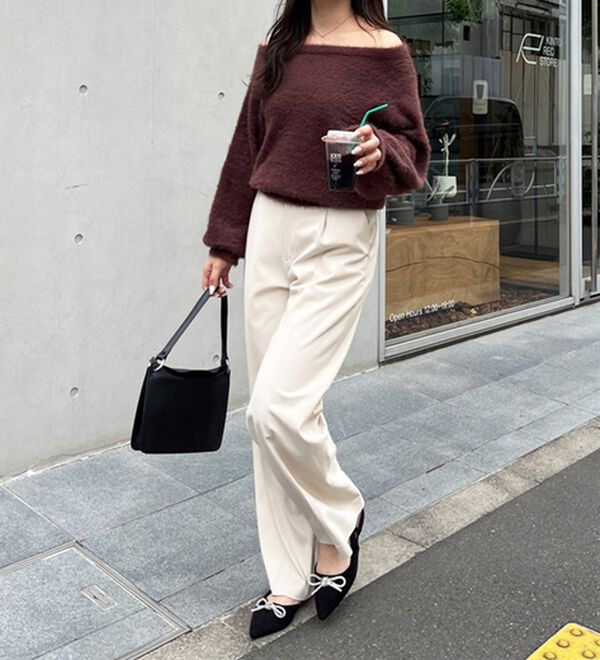 GeeRA（ジーラ）の「シャギーオフショルニット（ニット・セーター）」｜詳細画像