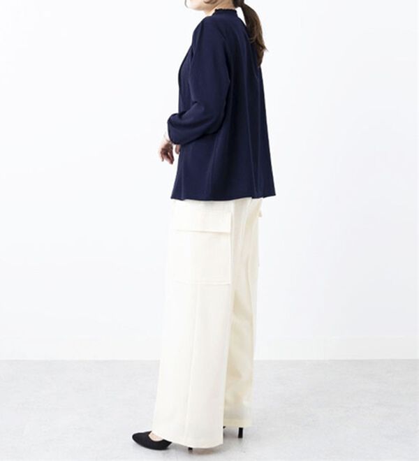 BELLUNA（ベルーナ）の「ジョーゼット素材衿フリルブラウス（ブラウス）」｜詳細画像