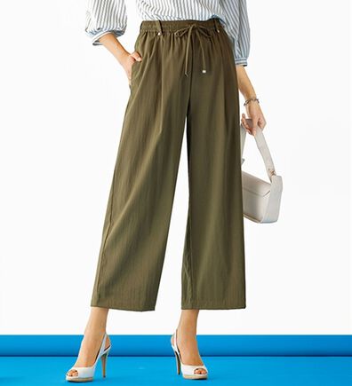 BELLUNA（ベルーナ）の「サラリ快適！ビンテージ調ワイドパンツ（ワイドパンツ・ガウチョ）」