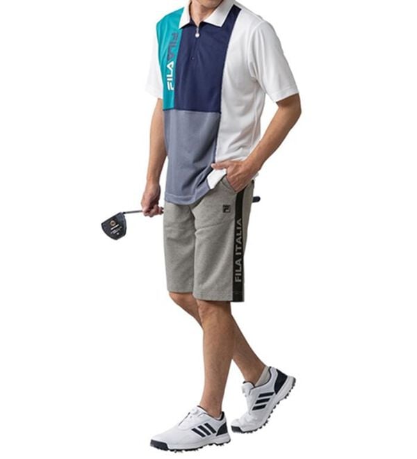 「＜フィラ＞のびのびニットハーフパンツ（メンズハーフパンツ）」｜詳細画像