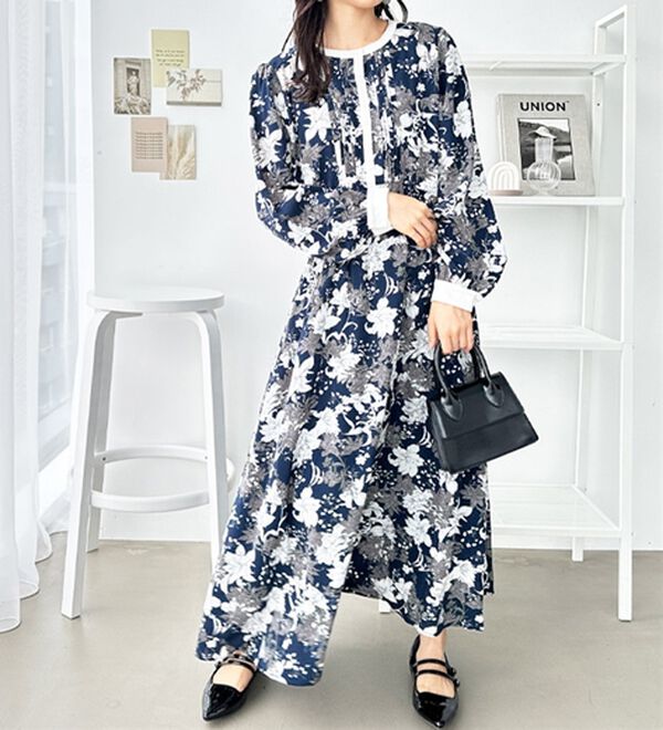 大人プリントロングワンピース - ベルーナ【公式】