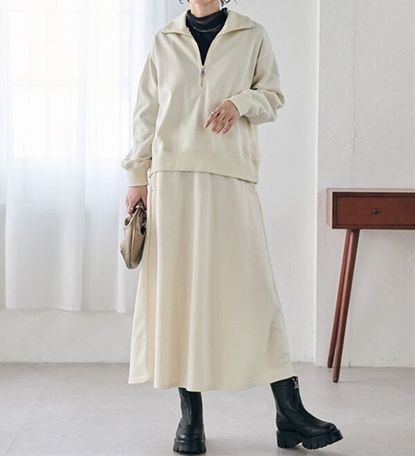 RANAN（ラナン）の「＜ＨＩＧＨ　ＳＰＥＣ＞毛玉になりにくい！ジップデザインセットアップ（セットアップ）」｜詳細画像