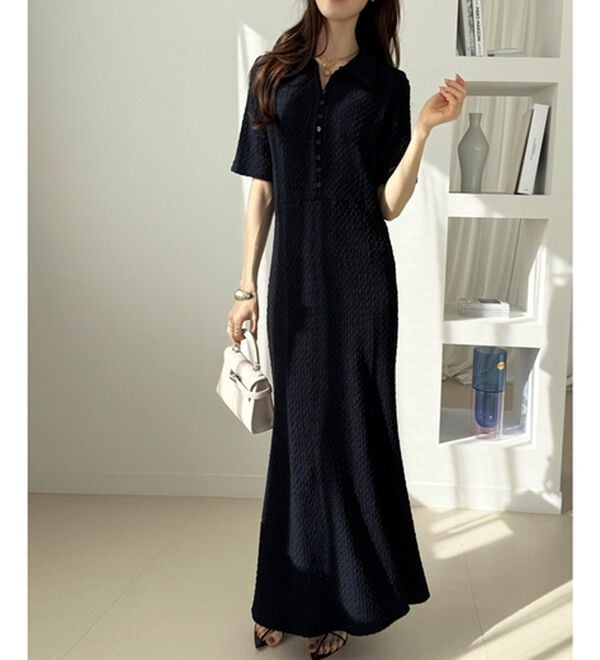 GeeRA（ジーラ）の「全骨格細見え！表面感素材マーメイドワンピース（その他ワンピース）」｜詳細画像