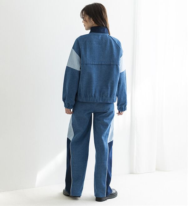 BELLUNA（ベルーナ）の「【ｕｍｂｒｏ】切替デニムパンツ（ワイドパンツ・ガウチョ）」｜詳細画像