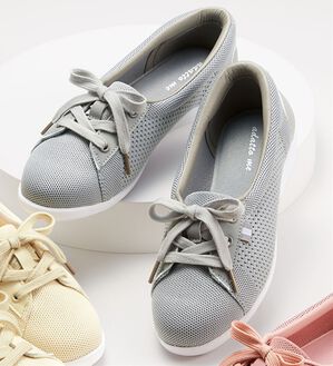 ルフラン（ルフラン）の「やわらかニットのバレエスニーカー（スニーカー）」｜ライトグレー