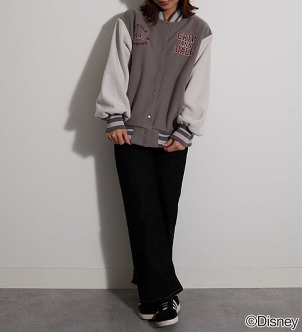 BELLUNA（ベルーナ）の「＜Ｄｉｓｎｅｙ＞【チップ＆デール】フリースボンディングスタジャン（ハーフコート）」｜詳細画像