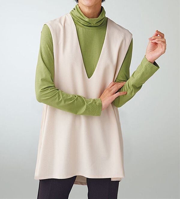 BELLUNA（ベルーナ）の「なめらかテンセル（ＴＭ）繊維ストレッチプルオーバー（カットソー）」｜詳細画像