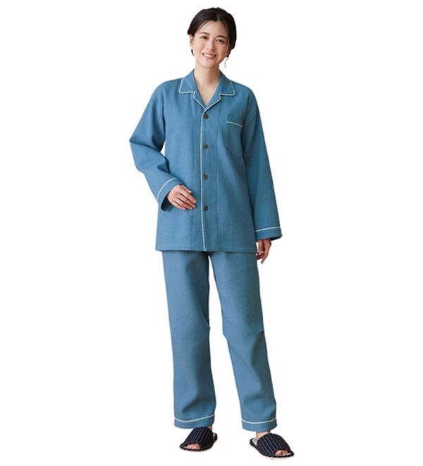 「＜ＧＯＯＤ　ＳＬＥＥＰ（Ｒ）＞綿１００％快眠設計ワッフルパジャマ（メンズルームウェア）」｜詳細画像