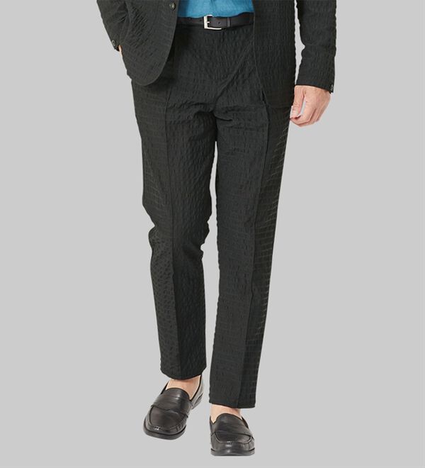 「【おじフェス着用】ランダムサッカーサマーセットアップ　スラックス（メンズフルレングスパンツ）」｜詳細画像