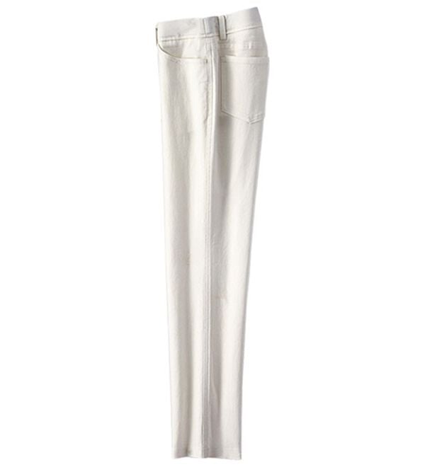 BELLUNA（ベルーナ）の「ウルトラ美脚！ストレッチ切替アンクルパンツ（クロップドパンツ）」｜オフ白