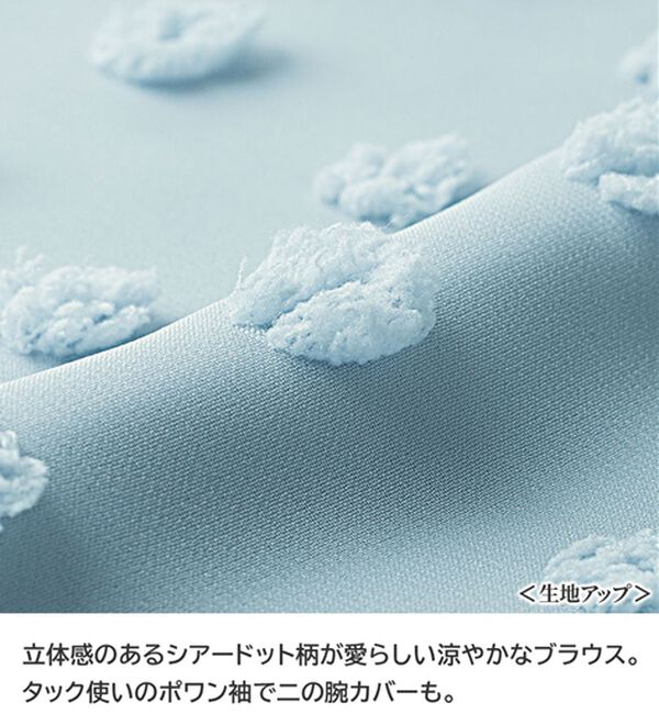 BELLUNA（ベルーナ）の「シアー素材ドット柄ブラウス（ブラウス）」｜詳細画像