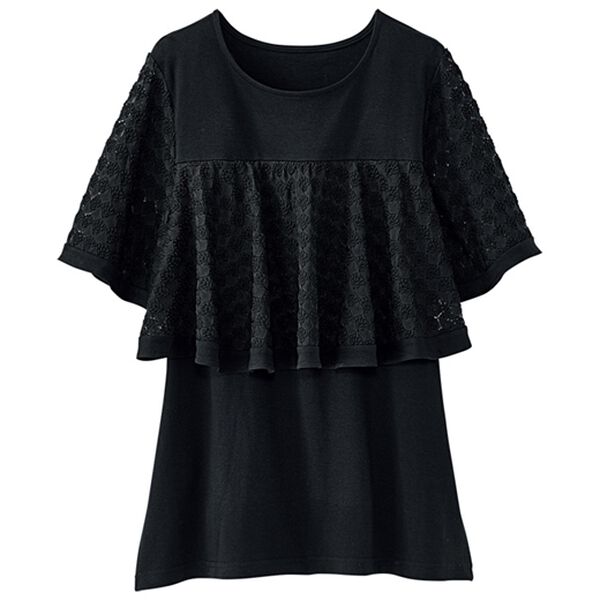 BELLUNA（ベルーナ）の「脱Ｔシャツ！レースデザインプルオーバー（カットソー）」｜詳細画像