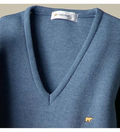 「＜ゴールデンベア＞国産上質カジュアルニットベスト（メンズベスト）」