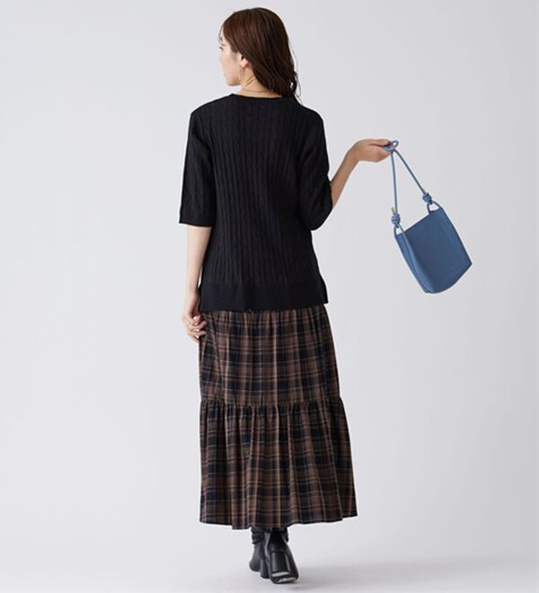 BELLUNA（ベルーナ）の「軽やか綿混！ケーブルニットプルオーバー（ニット・セーター）」｜詳細画像