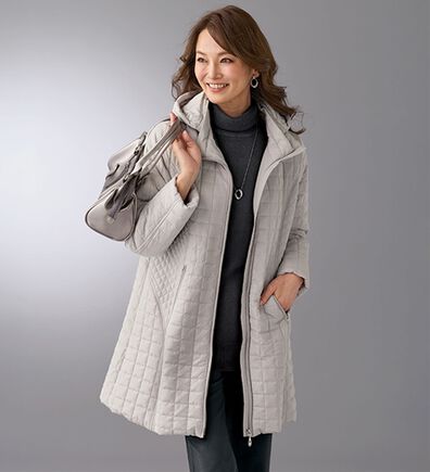 BELLUNA（ベルーナ）の「キルティング切替デザインコート（ハーフコート）」