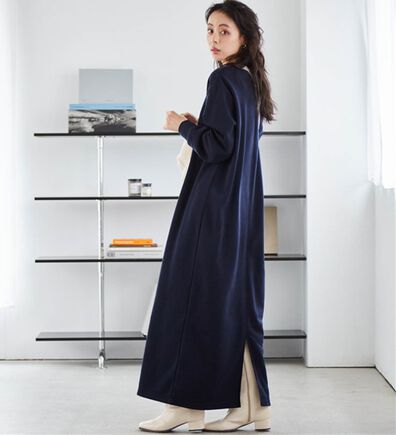 RANAN（ラナン）の「【選べる２丈】裏起毛シンプルバックスリットワンピース（その他ワンピース）」