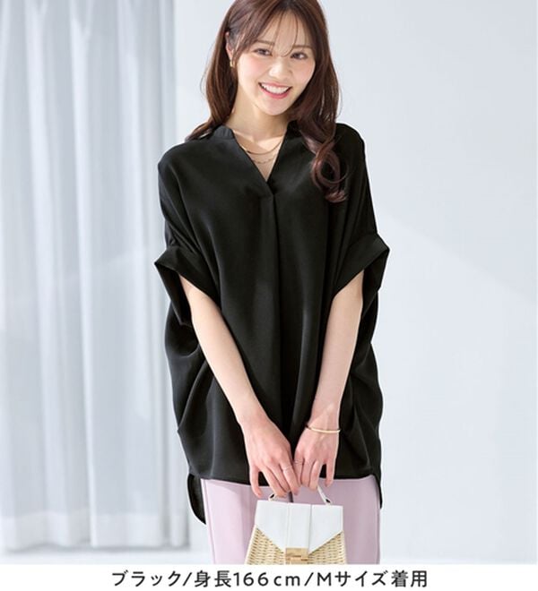 alotta（アロッタ）の「サイドタックゆるドルマンとろみブラウス（ブラウス）」｜詳細画像